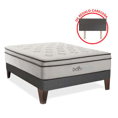 DROM - Cama Europea Fred 1.5 Plz + 1 Almohada Viscoelástica + Protector.