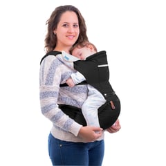 MONCHITOS - Baby Hip Carrier Negro Canguro con Asiento