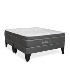 DROM - Cama Europea Moln King + 2 Almohadas Viscoelásticas + Protector.