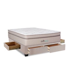 DROM - Cama Con Cajones Mild 2 Plz + 2 Almohadas Viscoelásticas + Protector.