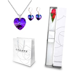 CHARME - Caja 2 Rosas Con Set Corazon