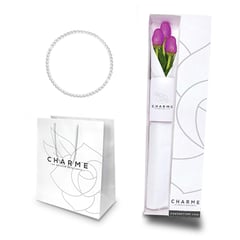 CHARME - Caja 3 Tulipanes Con Pulsera Bolitas