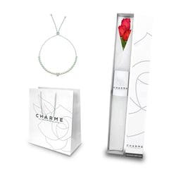 CHARME - Caja 3 Rosas Con Pulsera Corazoncito