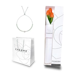 CHARME - Caja 3 Tulipanes Con Pulsera Corazoncito