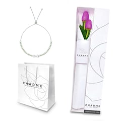 CHARME - Caja 2 Tulipanes Con Pulsera Infinito