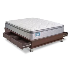 BEAUTYREST SIMMONS - Cama con Cajones Erica Luxury 2 Plz + 2 Almohadas