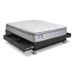 BEAUTYREST SIMMONS - Cama con Cajones Erica Luxury 2 Plz + 2 Almohadas