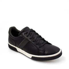 GREENBAY - Zapatillas Hombre Cuero Negro