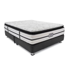 BEAUTYREST SIMMONS - Cama Box Tarima Platinum Pt King + 2 Almohadas