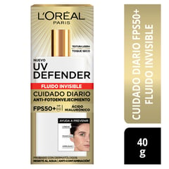 LOREAL PARIS - Crema L'oréal París Uv Defender Fluido Sin Color Fps50 40ml