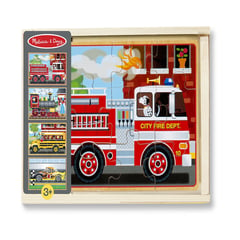 MELISSA & DOUG - Rompecabezas en Caja 4 en 1 Vehiculos