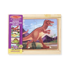 MELISSA & DOUG - Rompecabezas en Caja 4 en 1 Dinosarios