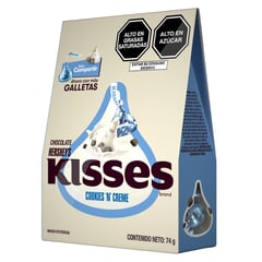 KISSES - Chocolate Hersheys Cookies And Cream 74gr