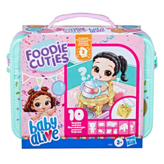 BABY ALIVE - Muñeca Baby Alice Foodie Cuties Serie Dulce 10 sorpresas