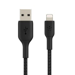 BELKIN - Cable Cargador Tipo USB-Lightning iPhone Apple 2M Negro