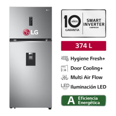 LG - Refrigeradora GT37SGP 374L Hygiene Fresh Top Mount  Plateada