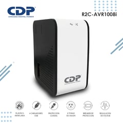 CDP - Estabilizador de Voltaje R2C-AVR1008I 1000VA/500W 8 Tomas de Salida