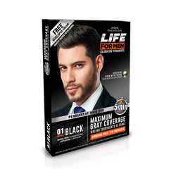 LIFE FOR MEN - Tinte Negro para Hombre Pack 6 Unid