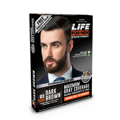 LIFE FOR MEN - Tinte Castaño Oscuro para Hombre Pack 6 Unid