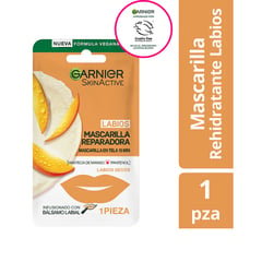 GARNIER - Mascarilla en Tela para Labios Skin Active Mango Reparadora