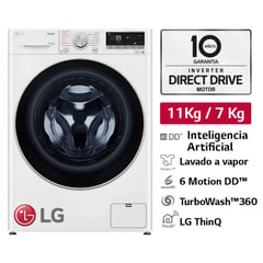 LG - Lavaseca WD11WVC3S6 11/7 Kg AI DD Carga Frontal Blanco