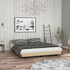 TUHOME - Base De Cama Rovere Blanco 2 Plz