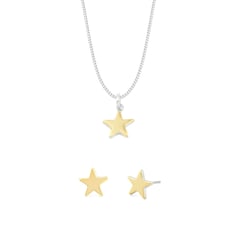 BALIQ - Set De Collar Y Aretes Estrella Oro