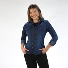 FORDAN JEANS - Camisa Denim Mujer