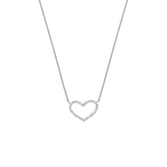 CLAUDIA NAVARRO - Collar Mujer Cz Heart Xl Silver