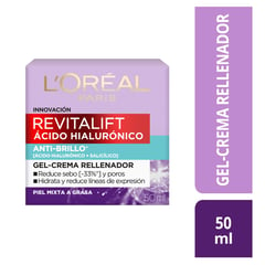 LOREAL PARIS - Gel Crema Anti-brillo L'oréal París Acido Hialuronico