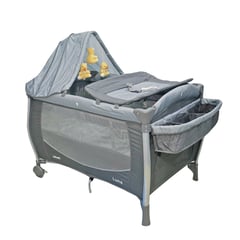Cuna Corral Pack and Play Zigzag Gris