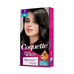 COQUETTE - Kit Tinte para Cabello 3 Castaño Oscuro 1 Aplicación