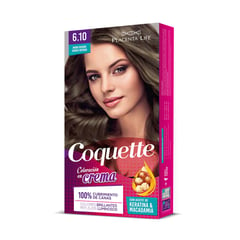 COQUETTE - Kit Tinte para Cabello 6.1 Rubio Oscuro Cenizo Intenso 1 Aplicación