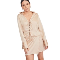 FINDING MAGNOLIA - Vestido Corto Casual Seda Mujer