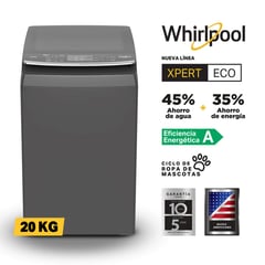 WHIRLPOOL - Lavadora Digital con Smart Action 20Kg Xpert Eco