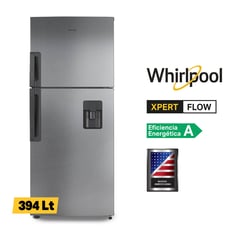 WHIRLPOOL - Refrigeradora Congelador Superior  394  Lts WRJ43AKGWW Gris