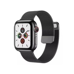 HORRORLAB - Correa Magnética Negra 42-44-45-49mm Metalica Apple Watch