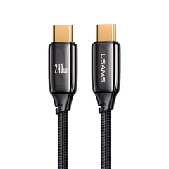 USAMS - Cable Celular Type-C a Type-C PD3.1 240W 2m Tejido U82 Negro