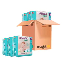 BAMBO NATURE - Pañal Talla 3 (M) - 6 Paquetes de 28 unid