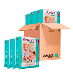 BAMBO NATURE - Pañal Talla 5 (XG) - 6 Paquetes de 22 unid