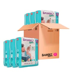 BAMBO NATURE - Pañal Talla 6 (XXG) - 6 Paquetes de 20 unid