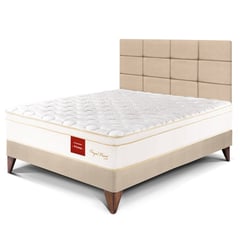 PARAISO - Dormitorio Europeo Royal Prince Firme Blocks 2 Plz + 2 Almohadas Viscoelásticas + Protector