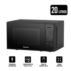 PANASONIC - Horno Microondas 20LT Negro