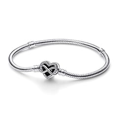 PANDORA - Brazalete broche Corazón infinito