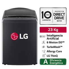 LG - Lavadora WT23PBVS6 23Kg AI DD Carga Superior Negro Plateado