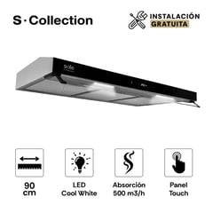 SOLE - Campana Extractora Scollection Slim Inox 90Cm