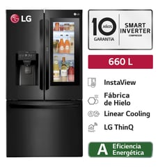 Refrigeradora GM78SXT 660L InstaView French Door Negro Mate