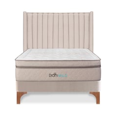 DROM - Dormitorio Europeo Mild Lineas 2 Plz + 2 Almohadas Viscoelásticas + Protector