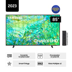 SAMSUNG - Televisor Samsung Smart Tv 85" Crystal Uhd 4k Un85cu8000gxpe (2023)