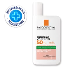 LA ROCHE POSAY - Protector Solar Anthelios UVMune 400 Oil Control Fluido con color FPS 50+ 50ml